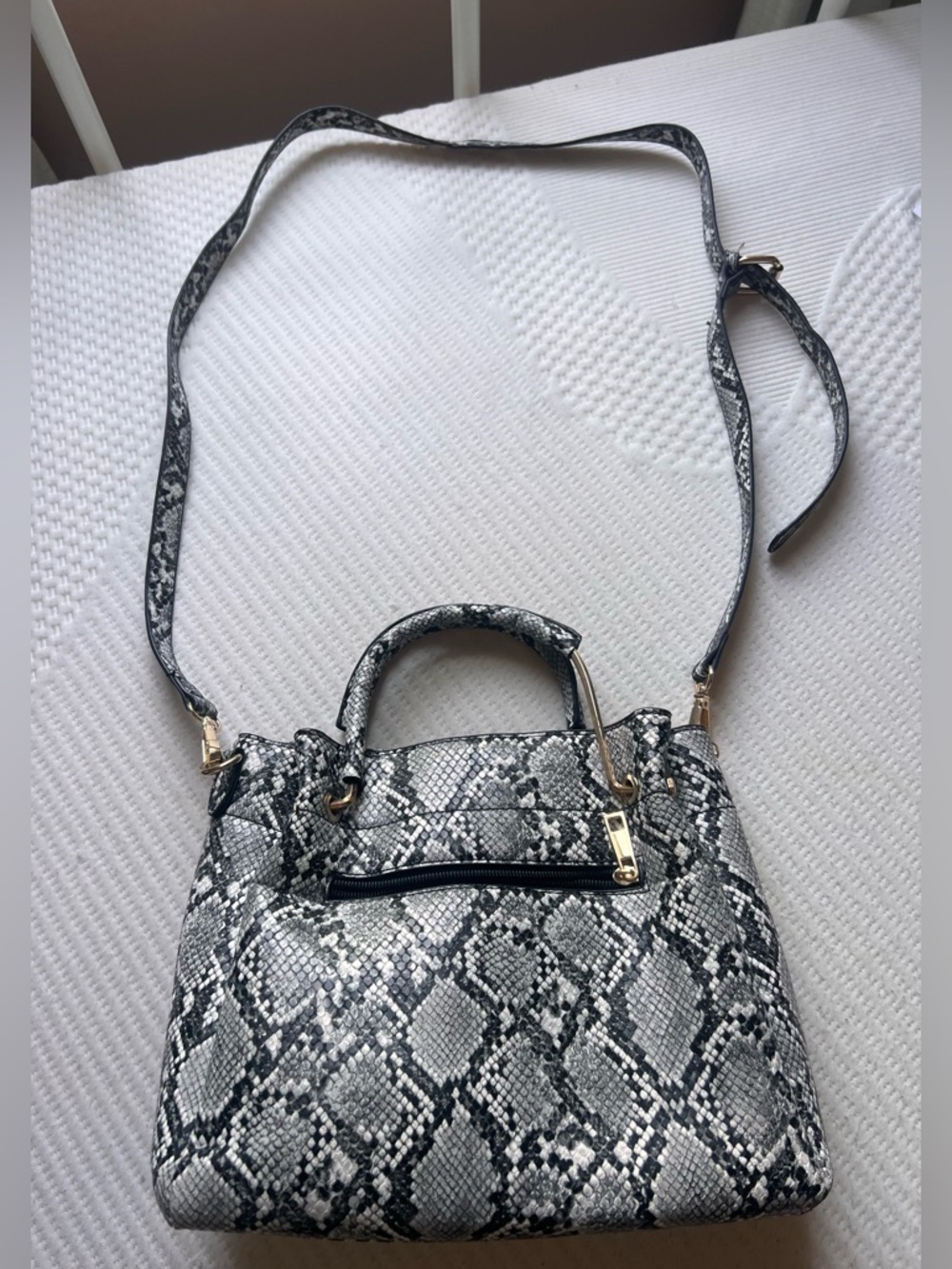 Snake-Print Handbag - Picture 2 of 7